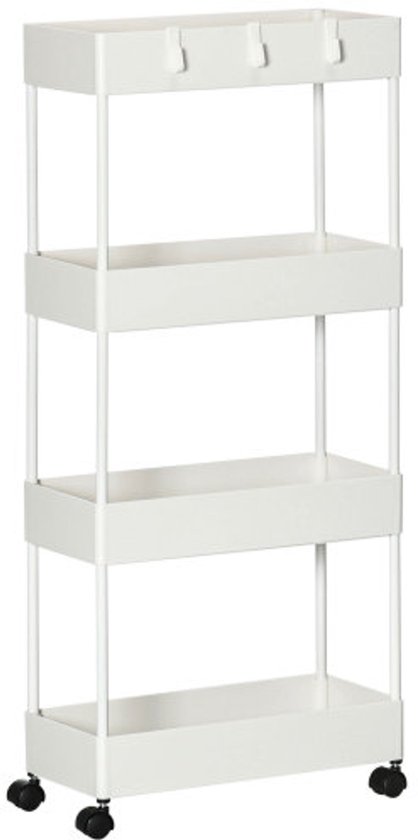 en.casa] Keukentrolley Sørreisa rond 123x37,5 cm wit