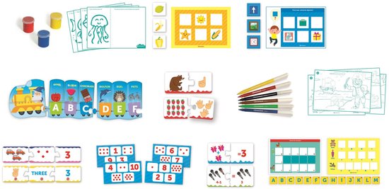 Clementoni - Spelend leren - Set educatieve spellen voor kleuters- voor 1e en 2e klas basisschool - Vanaf 3 jaar