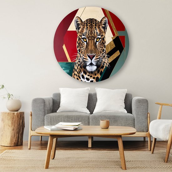 Grappige cartoon een tijger die van achter de muur gluurt | Premium Vector