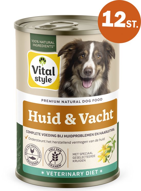 VITALstyle HUID + VACHT - Natvoer - 400 g - 12 stuks
