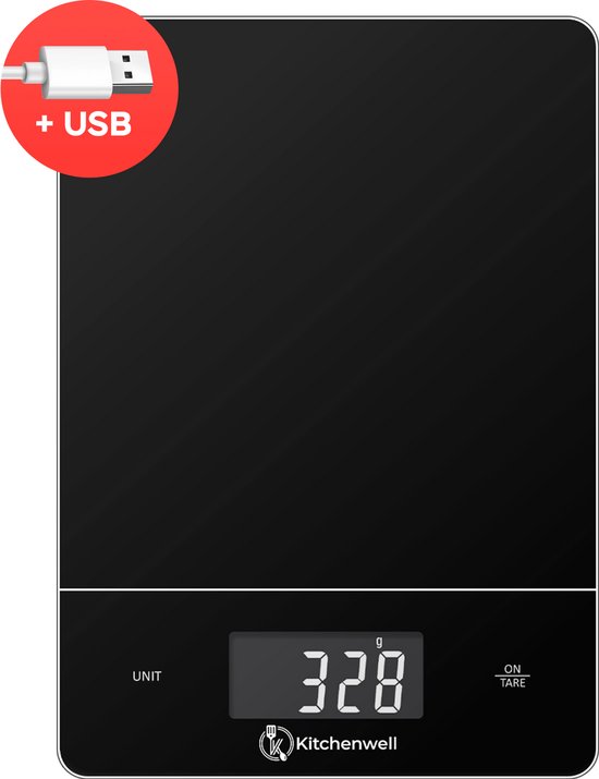 Kitchenwell digitale keukenweegschaal 1 g-15 kg