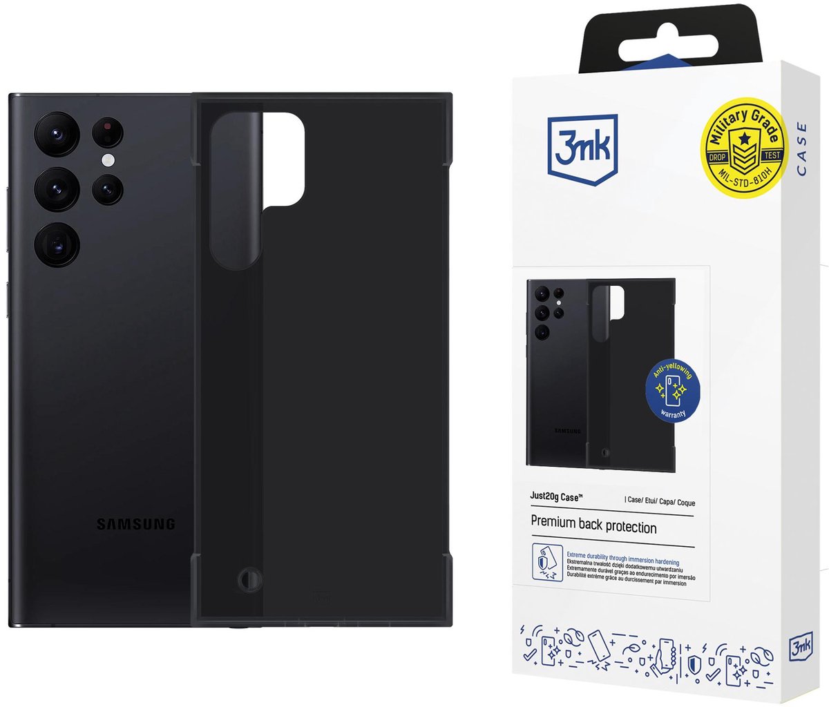 Samsung Galaxy S22 Ultra 5G - 3mk Just20g mat hoesje