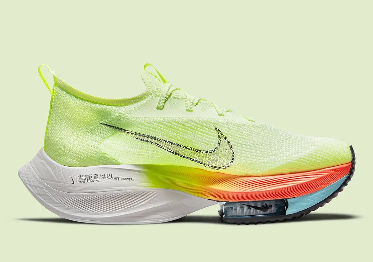 Running Nike Air Zoom Alphafly Next% Geel