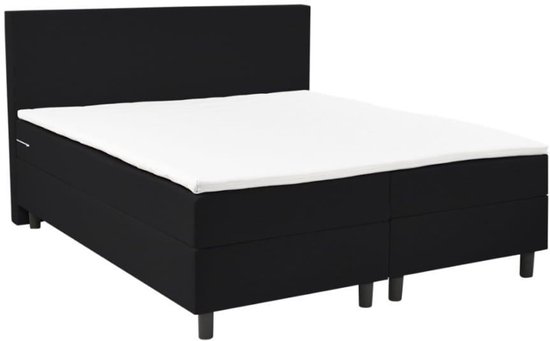 Boxspring SleepEase Compleet 180x200 Zwart Glad - Boxspring - €599,00