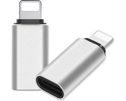 Lightning naar USB-C Adapter - Aluminium Design - Grijs