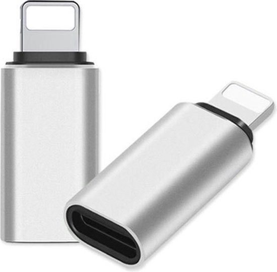 Lightning naar USB-C Adapter - Aluminium Design - Grijs