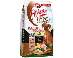 Fit Active Hypoallergenic Rabbit – Hondenbrokken met konijn zonder kip, rund en lam – Hypoallergeen hondenvoer voor gevoelige honden en gewichtsbeheersing – 4 kg