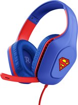 Trust GXT 415 Zirox Superman Edition - Bedrade Gaming Headset - Officieel Gelicentieerde DC Superman - PC, Laptop, Switch, PS5 – 3,5mm Jack - Blauw / Rood