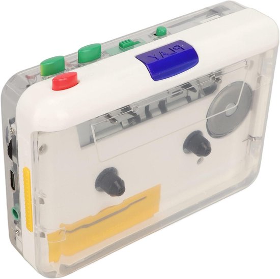 Bewinner [2022 bijgewerkt] Draagbare cassettespeler, FM AM- radiobandspelerrecorders, USB DC 5V-voeding of 2 AA-batterijen, voor binnen en buiten