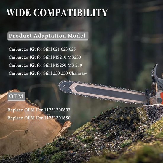 Luchtfilter Carb Reparatie Kit voor STIHL 021 023 025 MS210 MS230 MS250 MS 210 230 250 Kettingzaag Vervangende Onderdelen — afbeelding 2