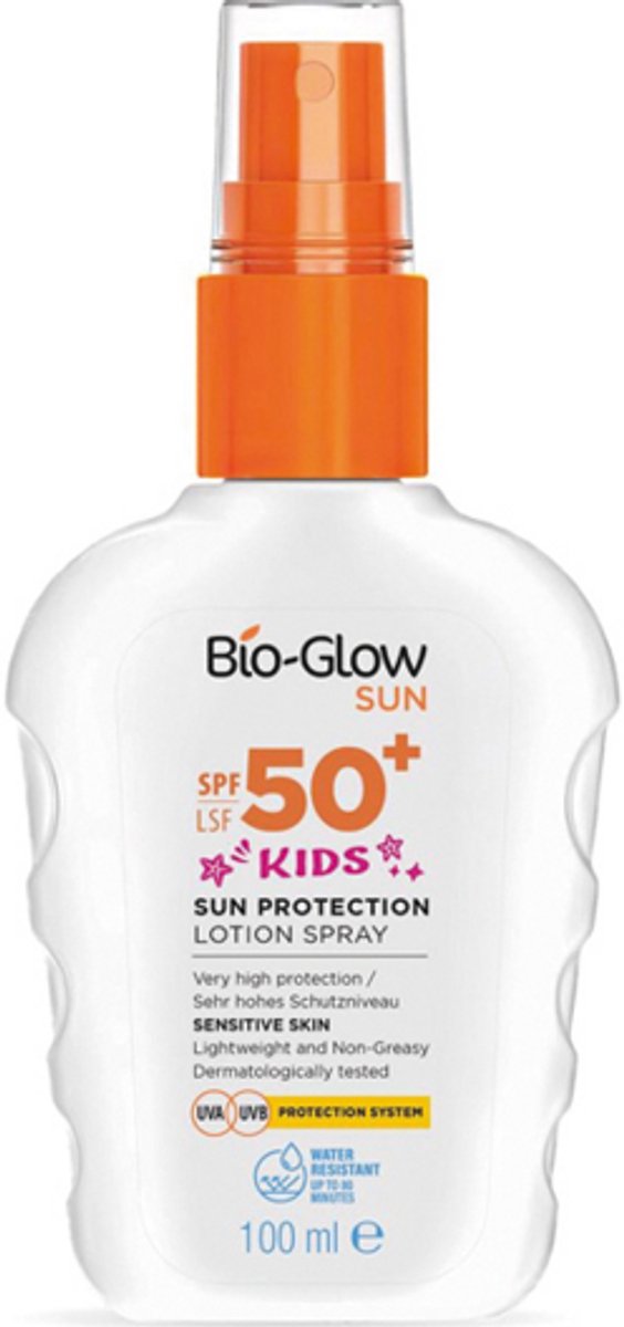 BioGlow Zonnebrand Spray Kids SPF 50 - 100ml - gevoelige huid