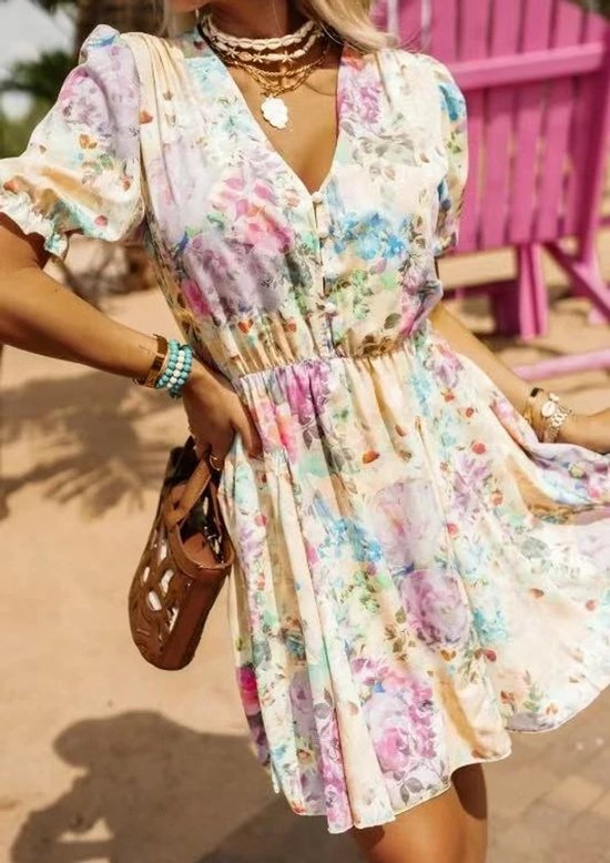 Estee Brown MIDI SHIRT Spring 2025 DRESS WVN-Pink- Dames Jurk - Maat L