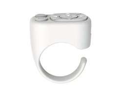 AESLY® ClickX - Bluetooth Ring - Slimme Bediening voor Smartphone & Tablet - Perfect voor TikTok, YouTube & Snapchat - Geschikt voor iPhone, Android & iPad - Wit - Scroller & Afstandsbediening