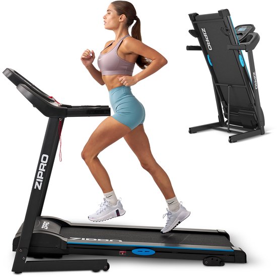 Zipro® Elektrische Loopband 14 km/h Zwart 12 Programma's - Zipro® - €498,99