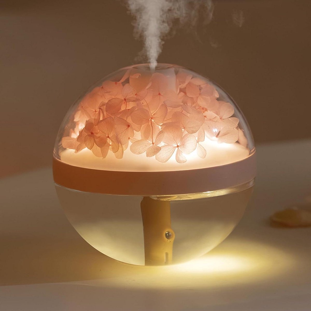 Bewaarde bloem draagbare luchtbevochtiger 270 ml capaciteit oplaadbare etherische olie diffuser met nachtlampje en waterloze automatische uitschakeling voor kantoorkamer slaapkamer