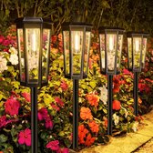 Bol.com Solar tuinverlichting pad - 4Stuks - Tuinverlichting op Zonne Energie - Tuinverlichting - Priklamp op zonne-energie -Tui... aanbieding