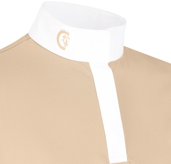 Kentucky Horsewear - Chemise de compétition Tokyo - Filles - Manches courtes - Beige - Taille 150 - Respirante et élastique