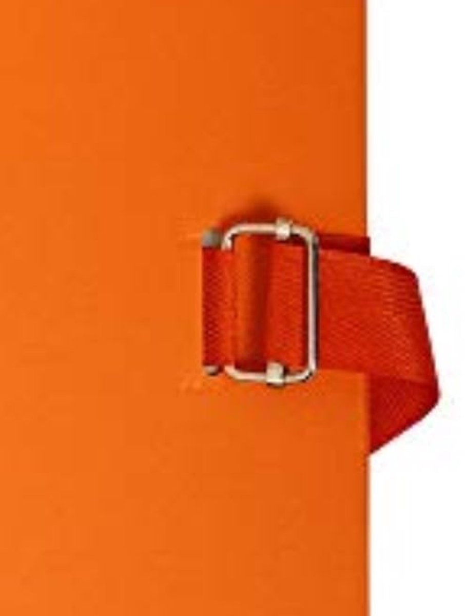 Exacompta Map uitrekbare rug en klep in gekleurd canvaspapier - 24x32 cm - Oranje - 223245E