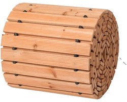 Houten Tuinpad - 7,31m x 43,2cm - Antislip, Recht Looppad. Oprolbaar Buitenpad van Cederhout met Touwverbinding.