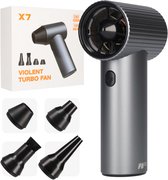 FBT240 turbo fan - Stofblazer - Luchtblazer - Lucht pistool - Air duster - BBQ Accessoires - Verschillende standen - Verschillende opzetstukken - Stuwkracht van 240 gram - Perslucht - USB-C oplaadbaar - ZwartFBT240 turbo fan - Stofblazer - Luchtblaze