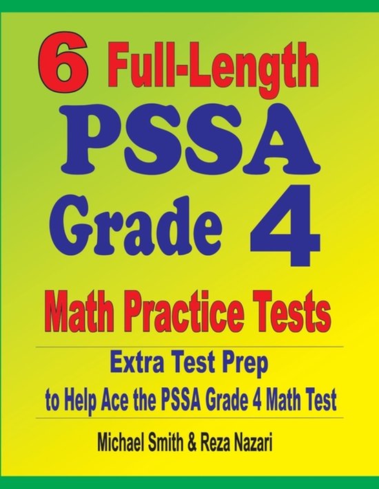 6 Full-Length PSSA Grade 4 Math Practice Tests - cover