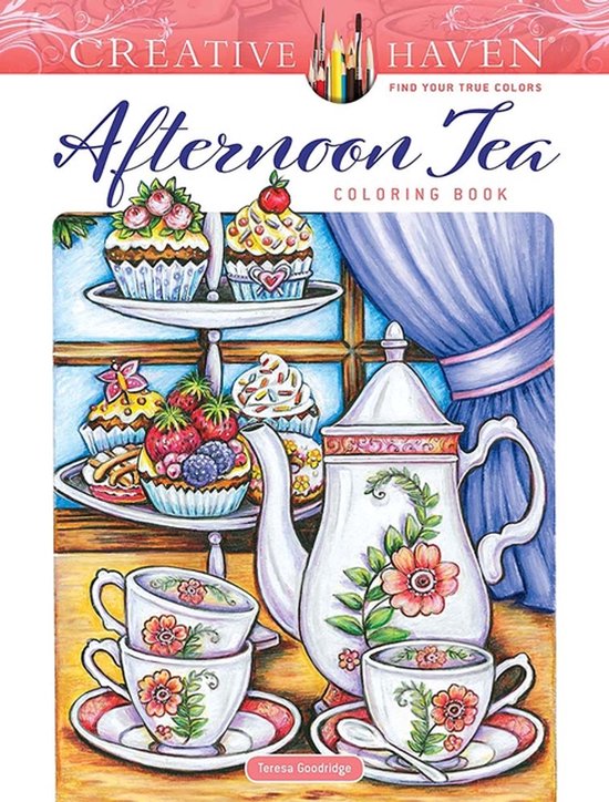 Creative Haven- Creative Haven Afternoon Tea Coloring Book - cover