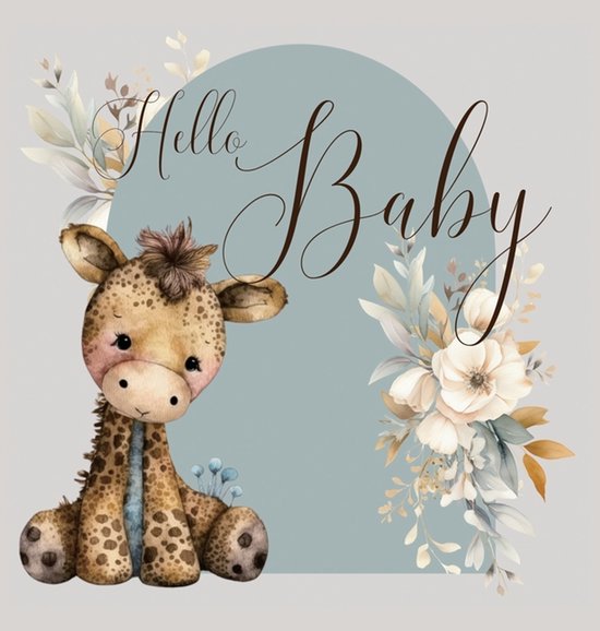 Hello Baby, Baby Shower Guest Book (hardback) - cover