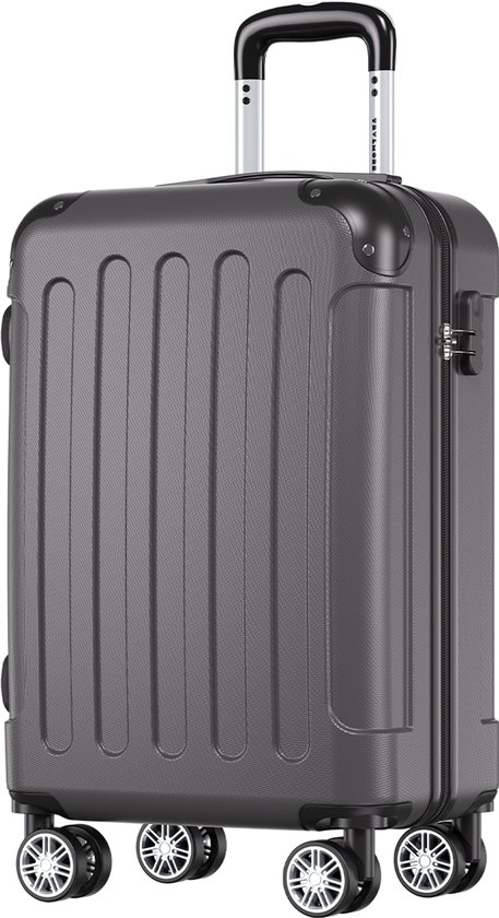 TRVLMORE Handbagage Koffer - 38L - Cijferslot - Lichtgewicht - Trolley - 54x36x20cm - Donkergrijs