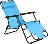 Outtec® 2-in-1 Strandstoel en Ligbed - Campingstoel - Ligstoel - Lounger - Tuinstoel - tot 150 kg - voor Tuin, Balkon, Strand, Camping