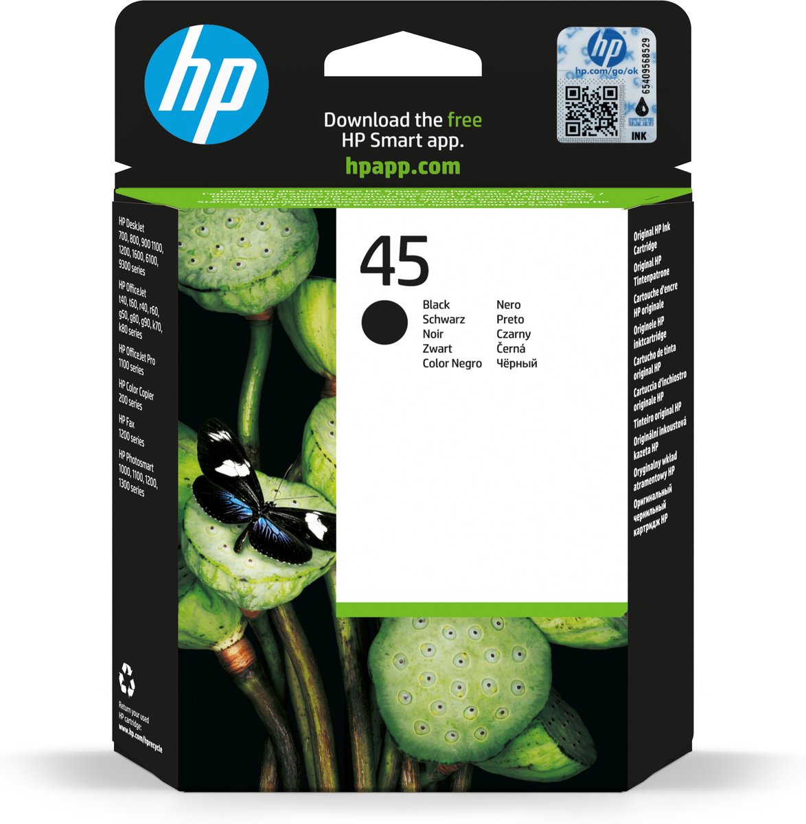 HP 45 - Inktcartridge / Zwart (51645AE)