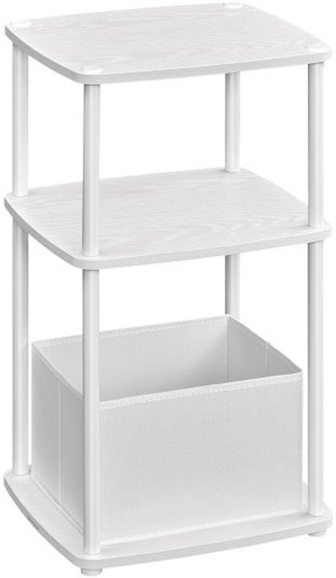 Bijzettafel Rond 45,5x52,5 Cm Zwart Van Metaal Incl. Stoffen Mand En Dienblad Ml Design Bijzettafel Rond 45,5x52,5 Cm Zwart Van Metaal Incl. Stoffen Mand En Dienblad Ml Design
