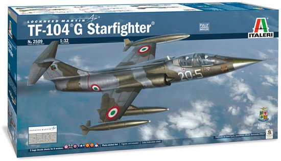 Italeri Modelbouwpakket Vliegtuigen - 2509 TF-104 G Starfighter (NL Decals) Plastic - 1:32 - Modelbouw