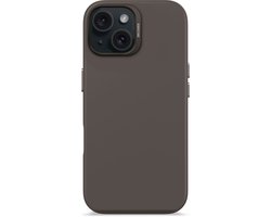 DECODED Siliconen Hoesje Geschikt voor iPhone 15, 14 en 13 - Premium Soft-Touch Materiaal - Antibacteriële Coating - Geschikt voor MagSafe - Phantom Zwart