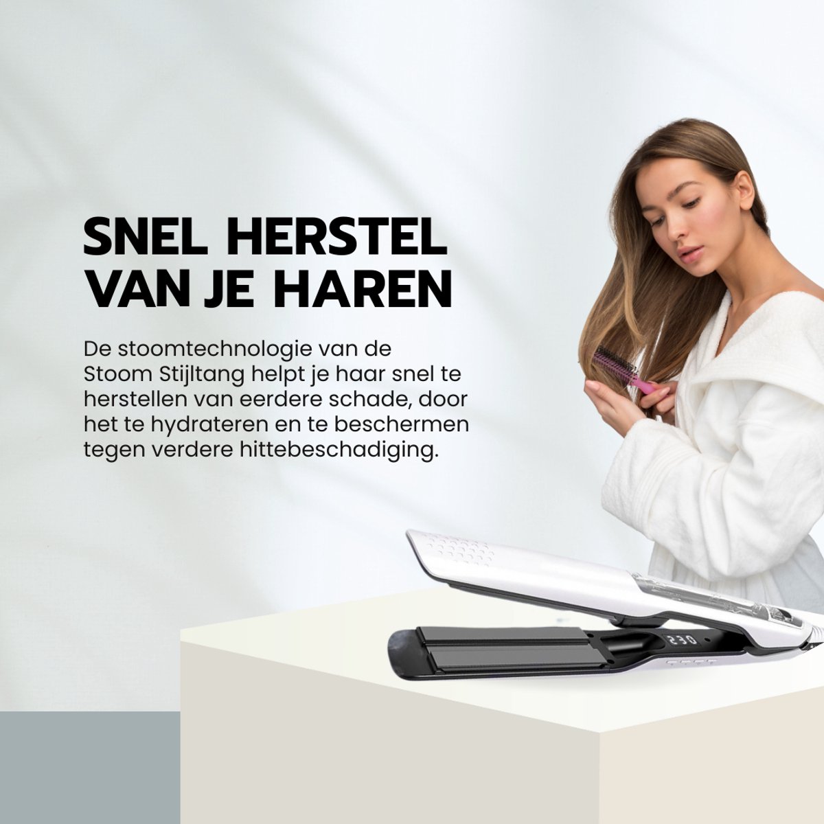 PureBeauty Stoom Stijltang 3.0 - Wit - Professionele - afbeelding 2