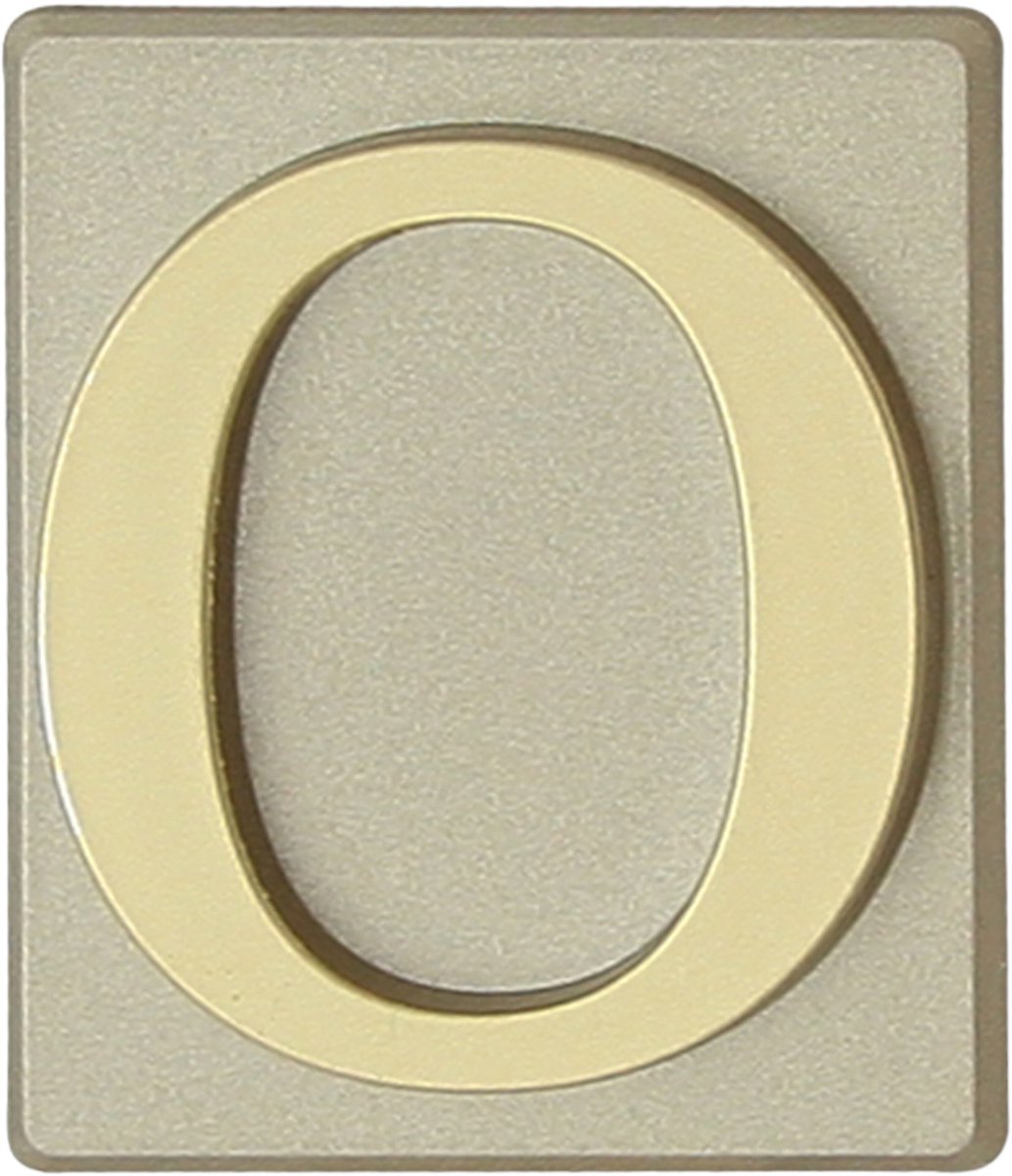 Domino® Deurnummer Zelfklevend INV - "0" - Olijfgroen - Woonhuisnummer Hotelkamernummer 40x47mm - Huisnummer Brievenbus Adresnummer Stickers - Huisnummerplaatje - Deur en Kamernummer - Lockernummer