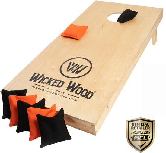 Wicked Wood Games Cornhole Start Kit - 120x60 cm - 100% Hout - ACL Licentie
