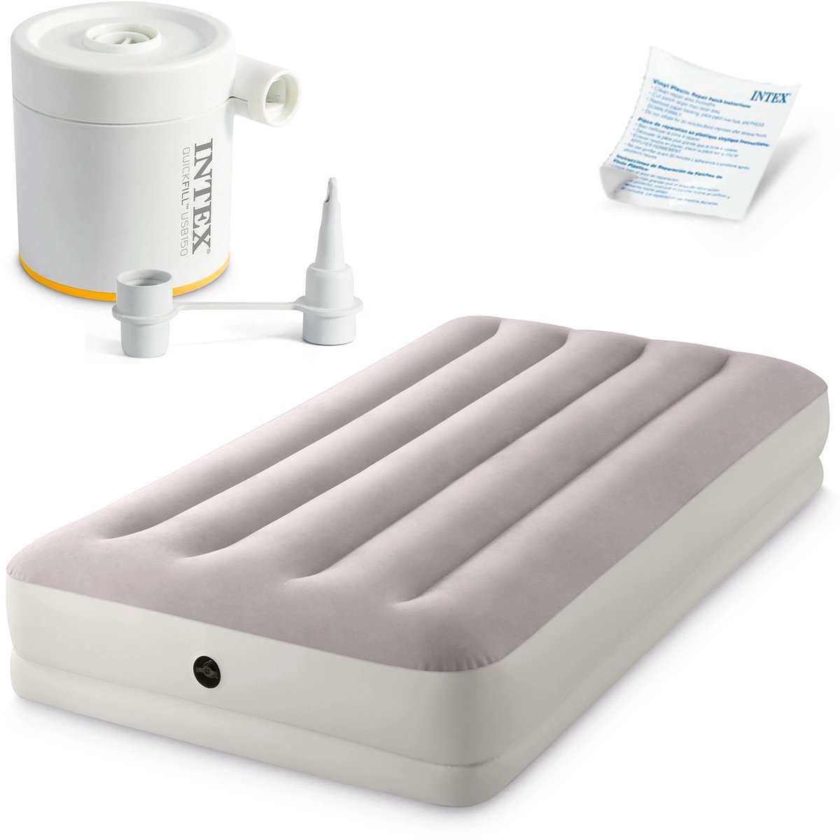 Intex Prestige Mid-Rise luchtbed met USB pomp eenpersoons