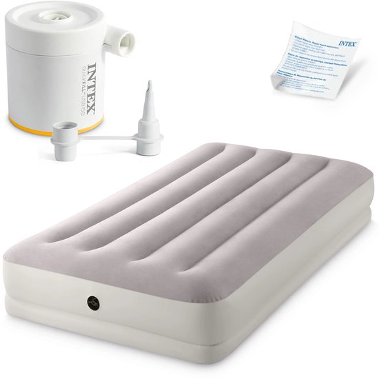 Intex Prestige Mid-Rise luchtbed met USB pomp eenpersoons