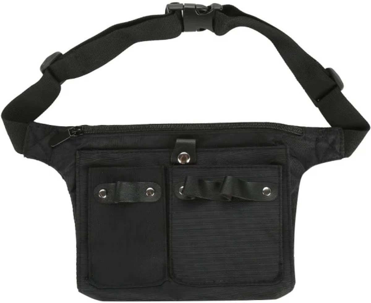 Kapperstas - Kappers Heuptas - Kappers Schaartas - Canvas - 34*18 cm - Voor kammen, clips - Zwart