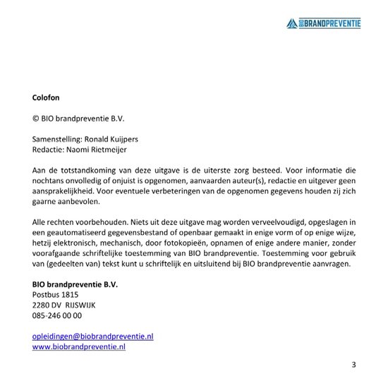 Projectieboekje brandmeld- en ontruimingsalarminstallatie