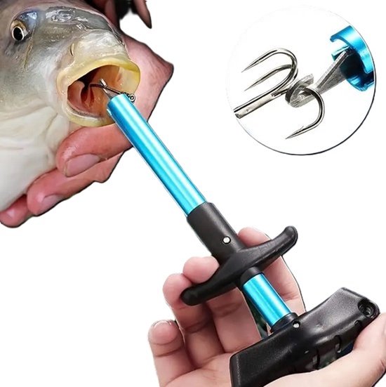 Extracteur d'hameçons I Pince à hameçons en T I Tube en aluminium I Outils pour un retrait rapide et sans douleur des hameçons