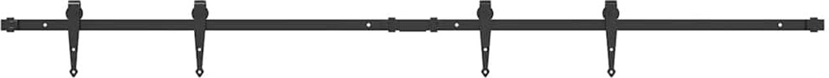 Goedkoopste vidaXL - Ophangset - voor - schuifdeur - 183 - cm - koolstofstaal