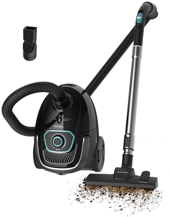 Cecotec Powerbag Krachtige Stofzuiger met Zak - Sledestofzuiger - Compact en Ultra Licht - Uitschuifbare Stang - Inclusief 2-in-1 Meubel/Kieren Opzetstuk