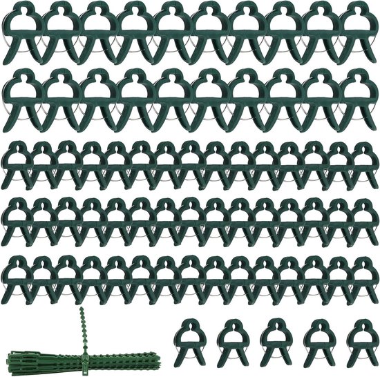 100 stuks plantenclips, plantenklemmen, klemmen voor