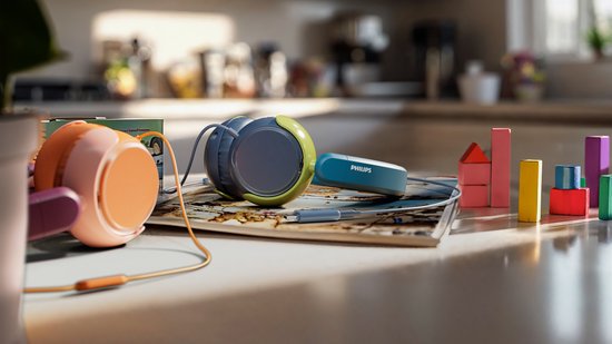 PHILIPS TAK2000MP/00 - Kinderkoptelefoon - 85 dB Veilig Luisteren - Audio Share - Ingebouwde Microfoon - Opvouwbaar - USB-C Adapter Inclusief - Magenta / Paars