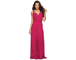 Infinity Jurk – 15-in-1 Multiway Jurk – Dames Avondjurk / Bruidsjurk – Verstelbare Lange Jurk – Rose Red – Maat M