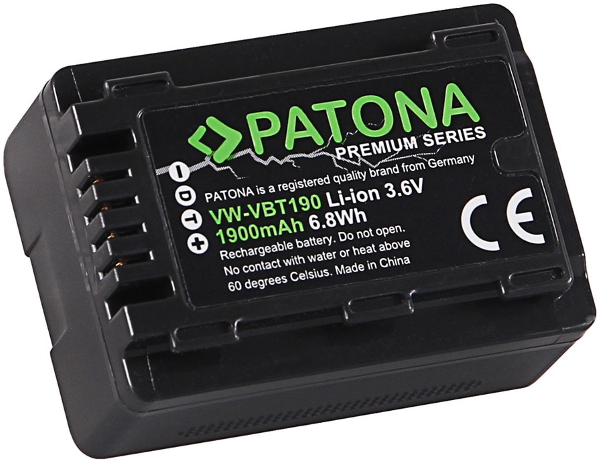 Patona Premium accu voor Panasonic VW-VBT190 / VW-VBT190E-K