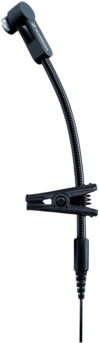 Sennheiser E 908 B - Instrumentmicrofoon, zwanenhals, speciaal voor blaasinstrumenten - zwart