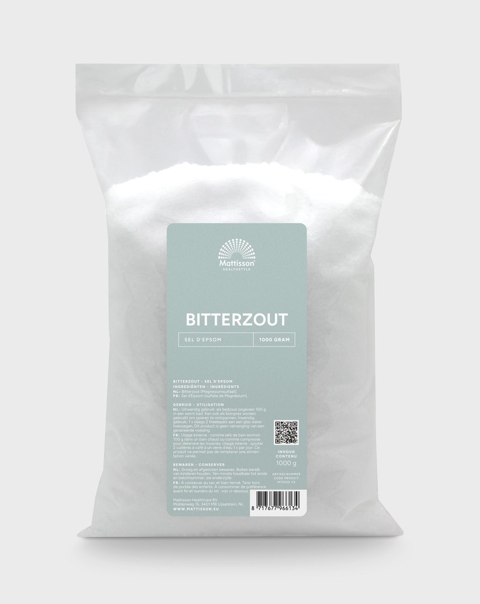 Goedkoopste Mattisson - Bitterzout - Epsom zout - Magnesiumsulfaat - 1 kg