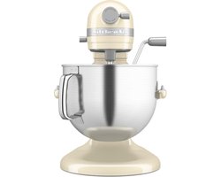 KitchenAid keukenmachine - Artisan - In hoogte verstelbare kom - 375 W - 11 snelheden - 3 RVS accessoires - 6,6L - Amandelwit